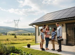 House with solar panels