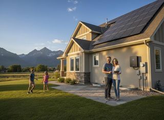 New build with solar panels