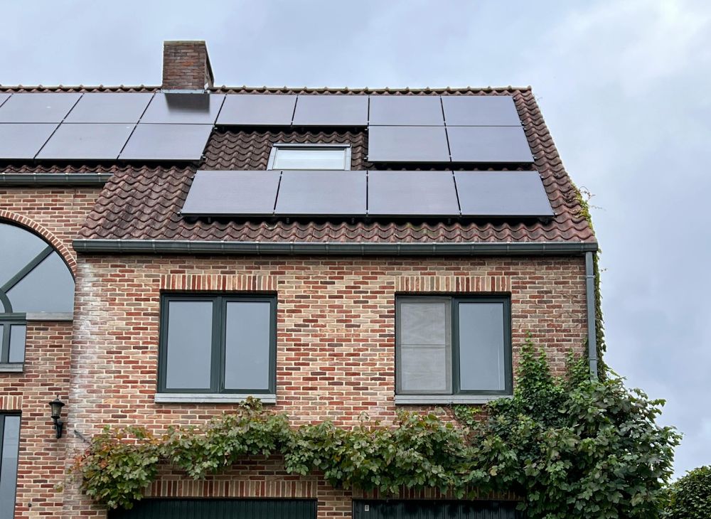 a solar panel installation on a roof